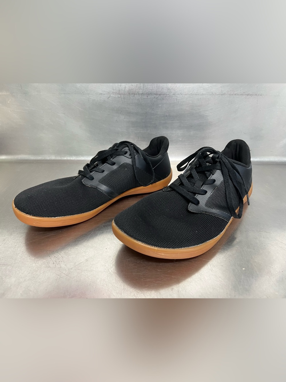 Joomra Mens Minimalist Barefoot Shoes Zero Drop Black Sneakers - Size 46 - VGUC